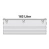 Alutec Aluminiumbox 163l 1182X385X412mm m.Gummidichtung 9,5kg m.Stapelecken
