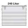 Alutec Aluminiumbox 240l 782x585x622mm m.Gummidichtung 10,0kg m.Stapelecken
