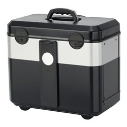 Werkzeugkoffer 450x260x385mm rollbar m. genähten Einsteckf. Klappversion