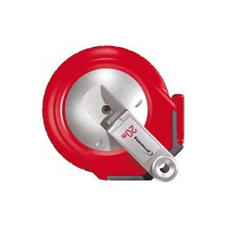 Kapselbandmaß Stahl 25mx13mm weiss FORMAT