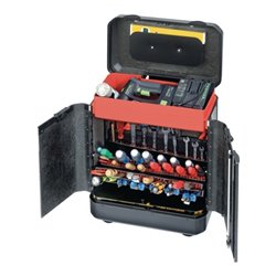 Werkzeugkoffer 450x260x550mm rollbar m. CP-7 Werkzeughaltern Türenversion