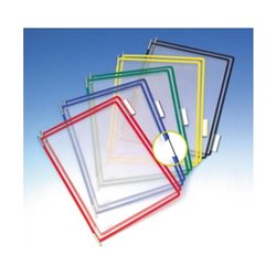 Sichttafeln a.Hartfolie DINA4 schwarz m.5Aufsteckreitern 50mm reflexfrei