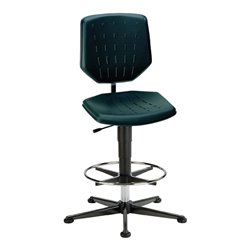 bimos Arbeitsdrehstuhl Fit m.Gleitern,Fußring Integralschaum Sitz-H.590-910mm