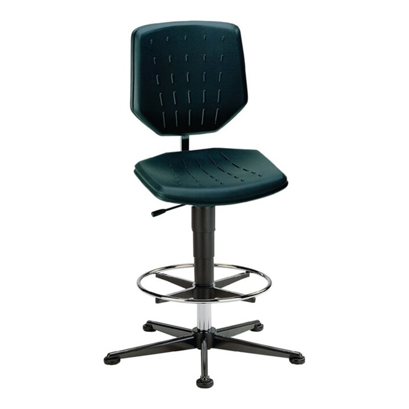 bimos Arbeitsdrehstuhl Fit m.Gleitern,Fußring Integralschaum Sitz-H.590-910mm