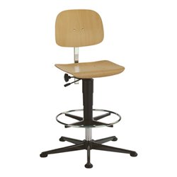 bimos Arbeitsdrehstuhl Fit m.Gleitern u.Fußring Buche Sitz-H.590-910mm