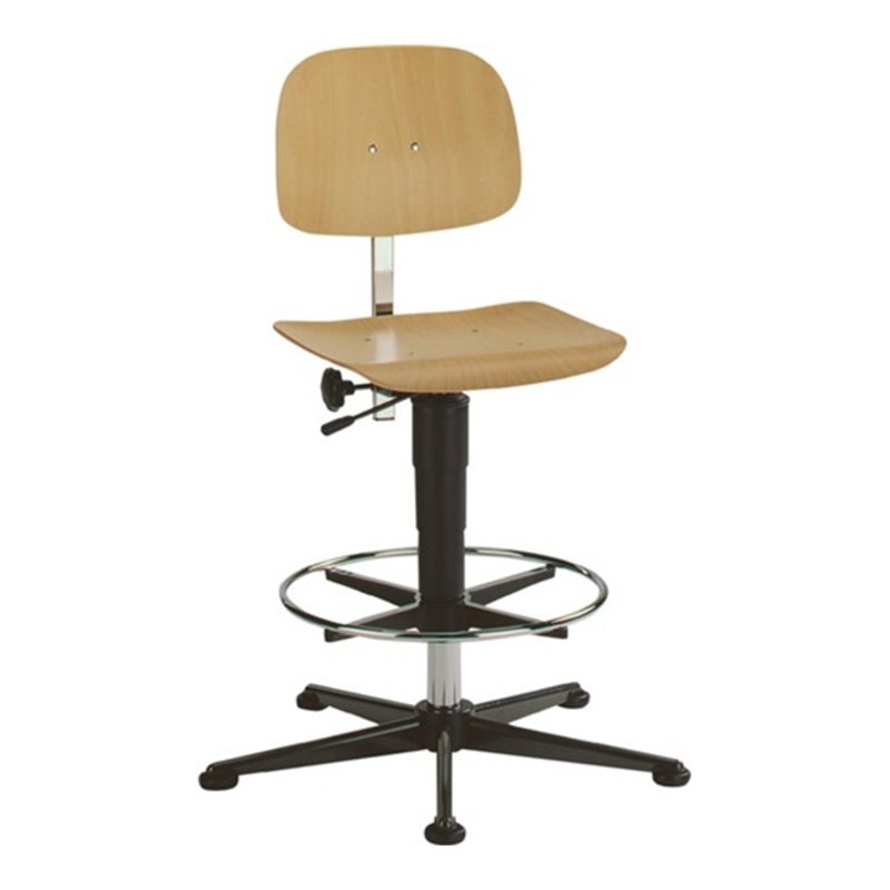 bimos Arbeitsdrehstuhl Fit m.Gleitern u.Fußring Buche Sitz-H.590-910mm