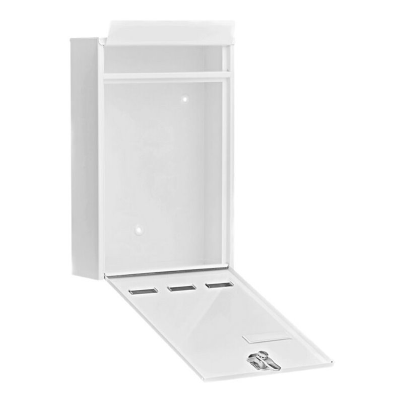 Burg-Wächter Briefkasten Köln H.315mm B.215mm T.75mm weiß STA DIN C4