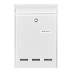 Burg-Wächter Briefkasten Köln H.315mm B.215mm T.75mm weiß STA DIN C4