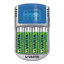 Varta Akkuladegerät LCD Charger f.4 Akkus 4xAA 2600 mAh,12V Adapter,USB Kab.