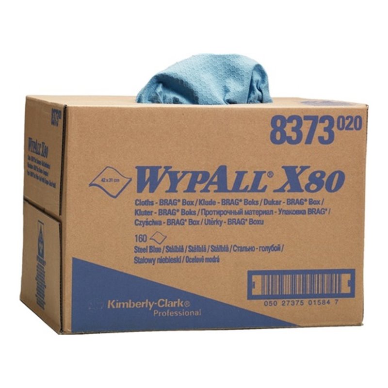 Wischtuch WYPALL X80 8373 L427xB318ca.mm stahlblau 1-lagig 160 Tü./Box