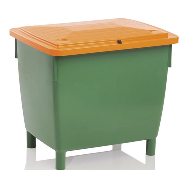 Craemer Streugutbehälter 400l 1000x700x850mm o.Entnahmerutsche Ku. grün/orange