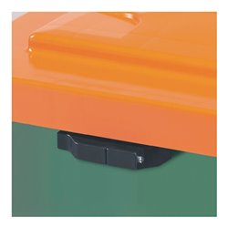 Craemer Streugutbehälter 400l 1000x700x850mm o.Entnahmerutsche Ku. grün/orange