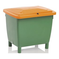 Craemer Streugutbehälter 210l 1000x700x500mm o.Entnahmerutsche Ku. grün/orange