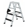MUNK Aluminium-Stufenstehleiter beidseitig begehbar mit clip-step R13