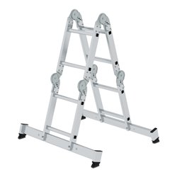 MUNK Aluminium-Vielzweckleiter 4-teilig nivello®-Traverse 4 x 2 Sprossen