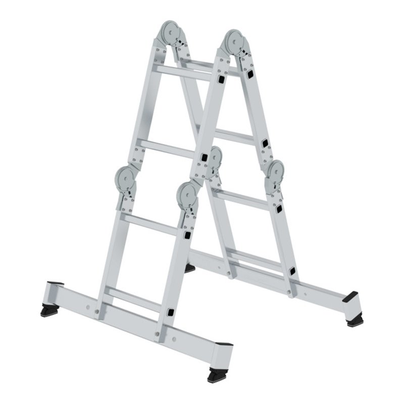 MUNK Aluminium-Vielzweckleiter 4-teilig nivello®-Traverse 4 x 2 Sprossen