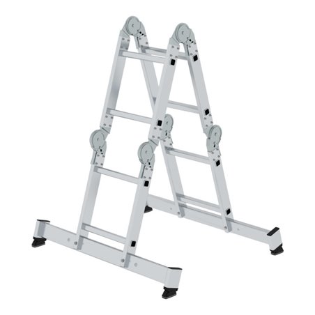 MUNK Aluminium-Vielzweckleiter 4-teilig nivello®-Traverse 4 x 2 Sprossen