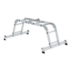 MUNK Aluminium-Vielzweckleiter 4-teilig nivello®-Traverse 4 x 2 Sprossen