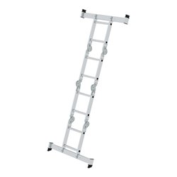 MUNK Aluminium-Vielzweckleiter 4-teilig nivello®-Traverse 4 x 2 Sprossen