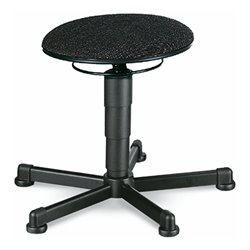 bimos Drehhocker mit Gleiter Stoff schwarz Sitzhöhe 460-630 mm