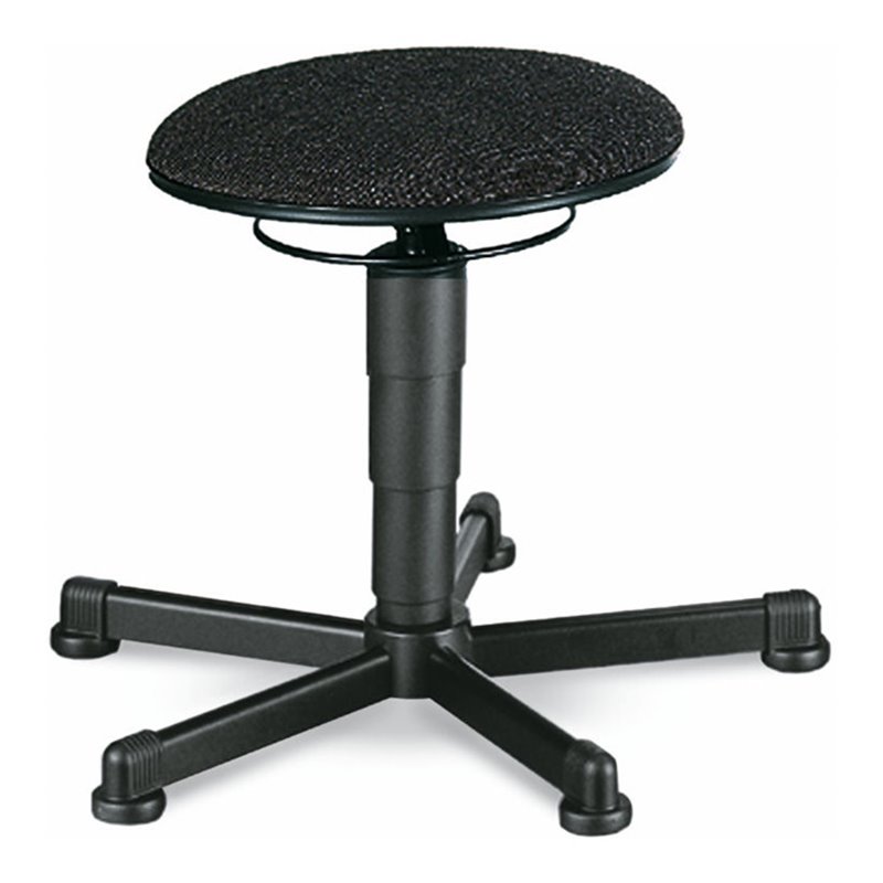 bimos Drehhocker mit Gleiter Stoff schwarz Sitzhöhe 460-630 mm