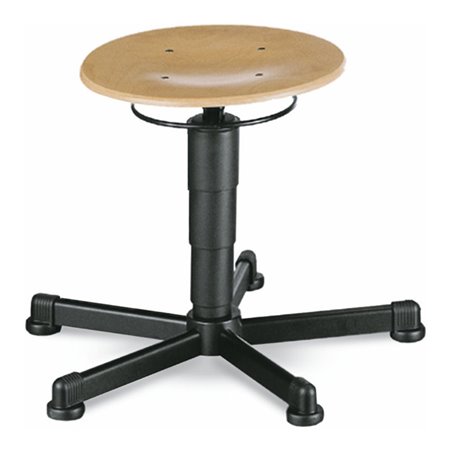 bimos Drehhocker mit Gleiter Holz Sitzhöhe 460-630 mm