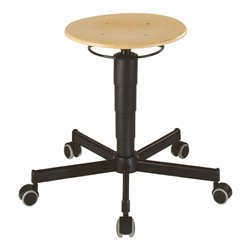 bimos Drehhocker mit Rollen Holz Sitzhöhe 460-630 mm