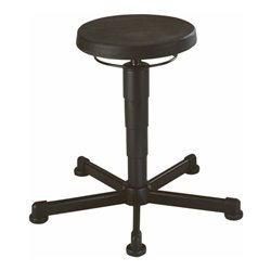 bimos Drehhocker mit Gleiter PU-Schaum schwarz Sitzhöhe 460-630 mm