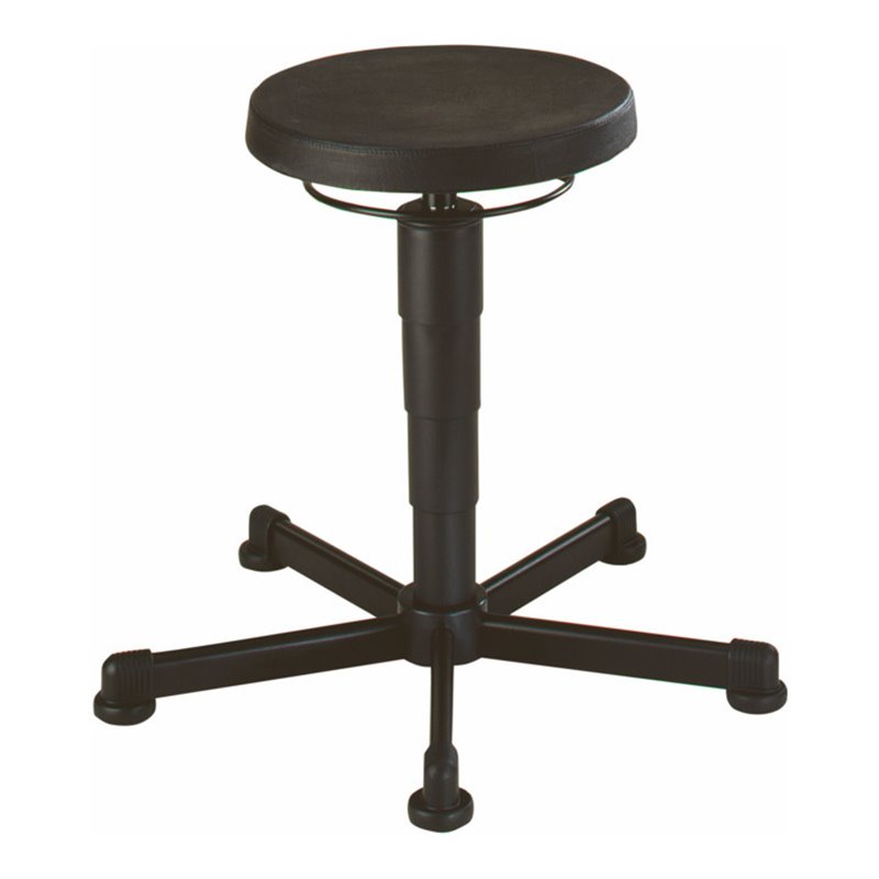 bimos Drehhocker mit Gleiter PU-Schaum schwarz Sitzhöhe 460-630 mm