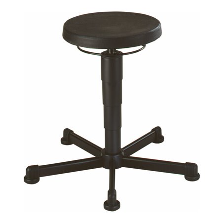 bimos Drehhocker mit Gleiter PU-Schaum schwarz Sitzhöhe 460-630 mm