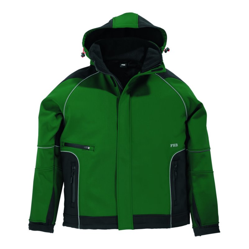 FHB WALTER Softshell-Jacke grün-schwarz Gr. S