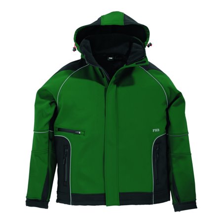 FHB WALTER Softshell-Jacke grün-schwarz Gr. L