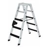 MUNK Aluminium-Stufenstehleiter beidseitig begehbar mit clip-step
