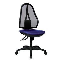 Bürodrehstuhl m.Punktsynchrontechnik blau 430-510mm o.Armlehnen Trgf.110kg