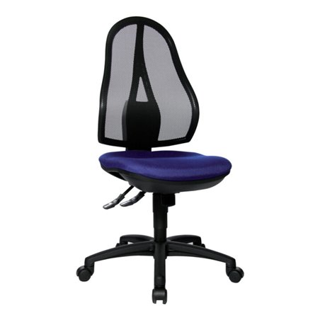 Bürodrehstuhl m.Punktsynchrontechnik blau 430-510mm o.Armlehnen Trgf.110kg