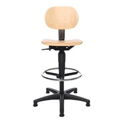 Topstar Arbeitsdrehstuhl Tec 11 Bodengleiter+Fußring Buche 590-840mm