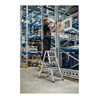 MUNK Aluminium-Stufenstehleiter beidseitig begehbar mit clip-step