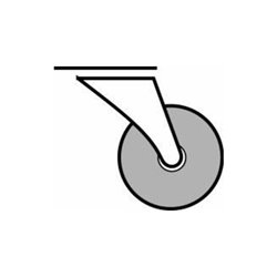 Lenkr. Polyure./EdelstahlRad-d 80 mm,100 Kg Tragf.