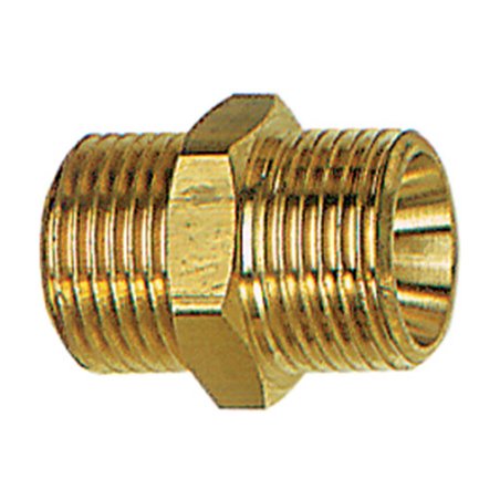 RIEGLER Doppelgewindenippel zyl. G 1 1/2 a. G 1 1/2 a. SW 50 Messing