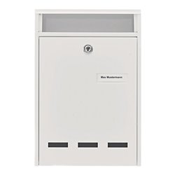 Burg-Wächter Briefkasten Wismar H.315mm B.215mm T.75mm weiß STA DIN B5