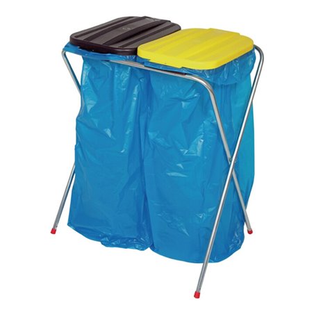 Abfallsammler H810xB660xT410mm 70-120l Deckel schwarz/gelb