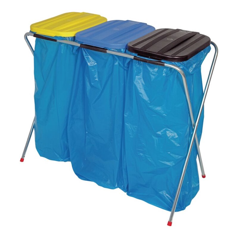 Abfallsammler H810xB960xT410mm 70-120l Deckel gelb/blau/schwarz