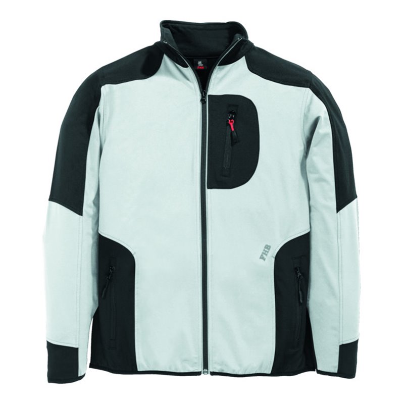 FHB RALF Jersey-Fleece-Jacke FHB Fastdry weiß-anthrazit Gr. XL