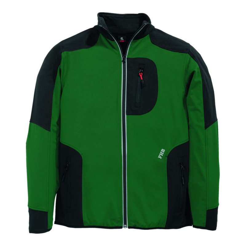 FHB RALF Jersey-Fleece-Jacke FHB Fastdry grün-schwarz Gr. XL