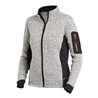 FHB Damen-Strick-Fleecejacke Marieke Gr.L grau/schwarz 100% PES