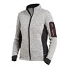 FHB MARIEKE Strick-Fleece-Jacke Damen grau-schwarz Gr. XL