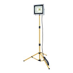 Chip-LED Strahler m. Stativ 50W IP65 höhenverstellb.0,65-1,55m Stahlrohr