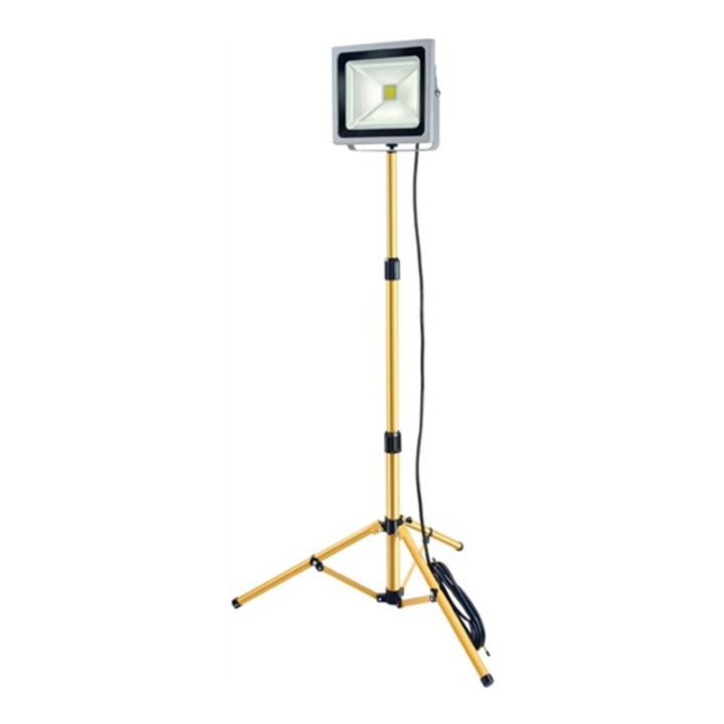 Chip-LED Strahler m. Stativ 50W IP65 höhenverstellb.0,65-1,55m Stahlrohr