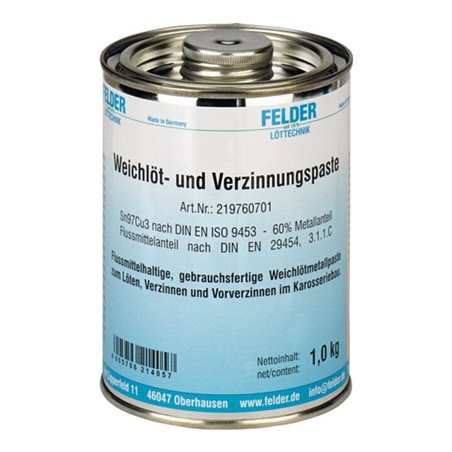 Felder Weichlöt- u.Verzinnungspaste 230-250GradC 1kg S-Sn97Cu3