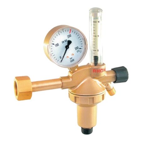 RHÖNA Flaschendruckminderer Flowmeter Argon/CO₂ 200bar 1-stufig 16l/min GCE